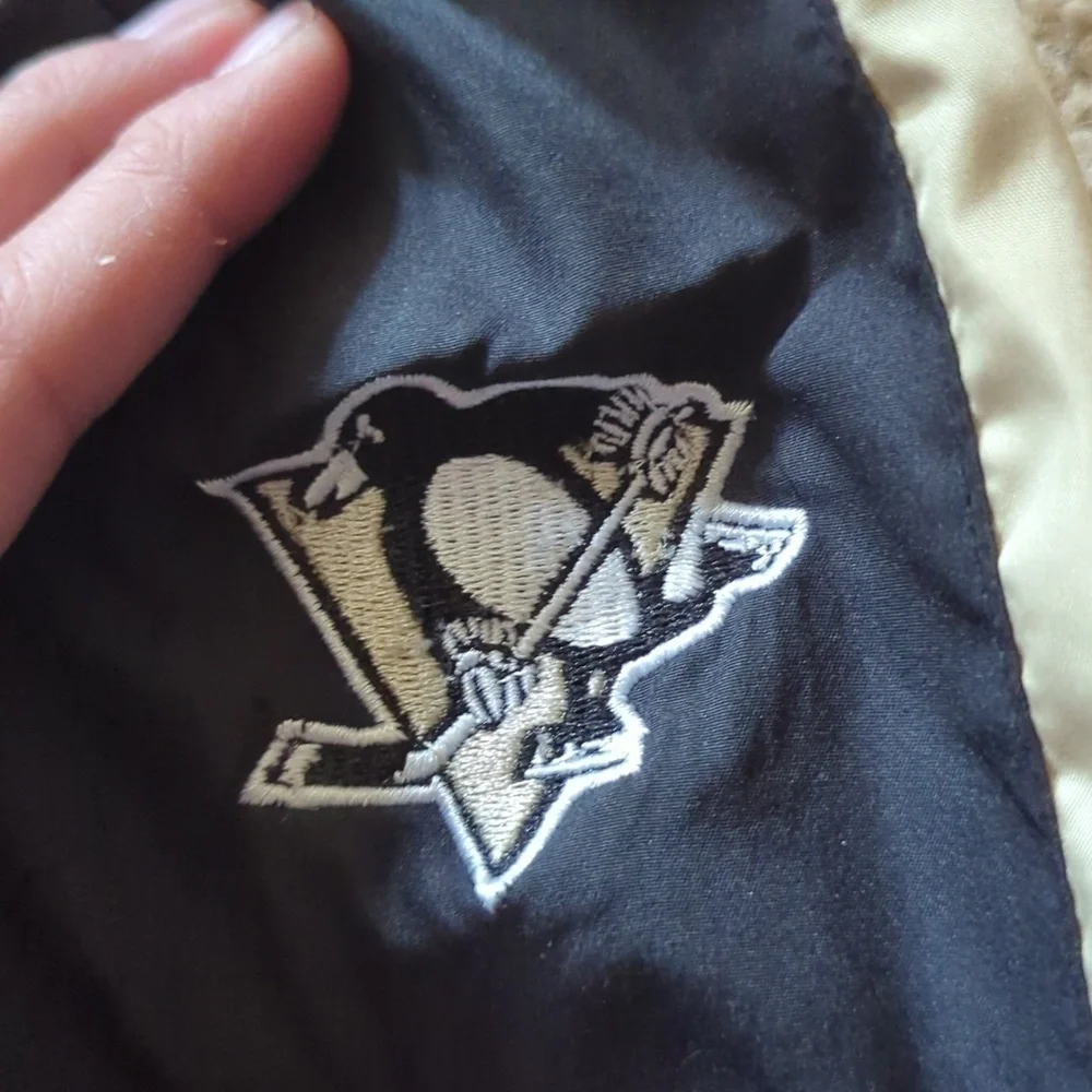 NHL Pittsburgh Penguins Hockey Black & Gold Lined Athletic Pants Size 2T